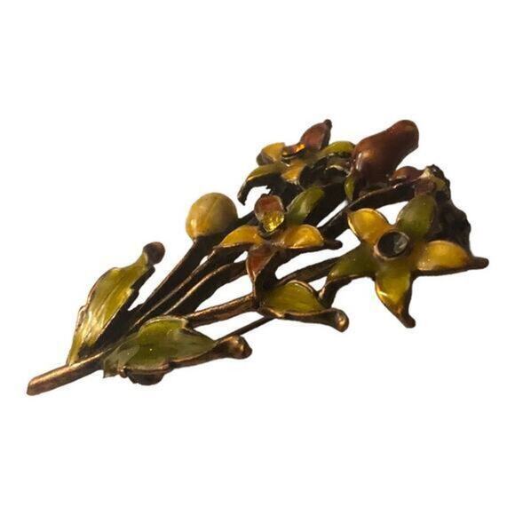 Vintage flower brooch pin - Picture 3 of 6